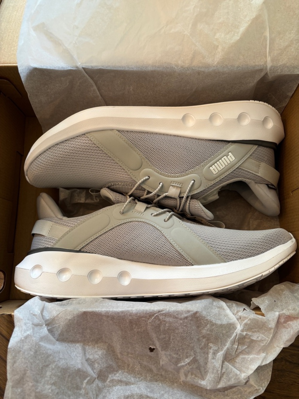 PUMA Men’s Softride Carson Sliptech Gray Lightweight Athletic Shoe - Size 13
